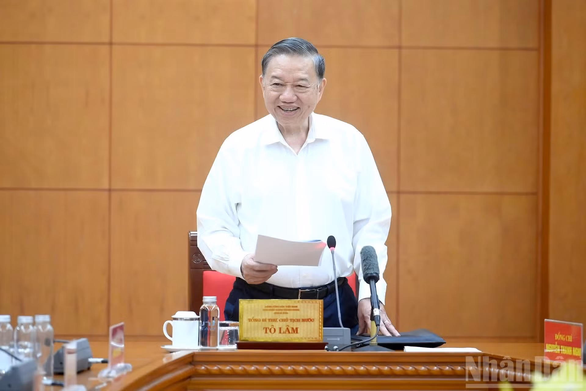 El máximo dirigente vietnamita en su intervención.