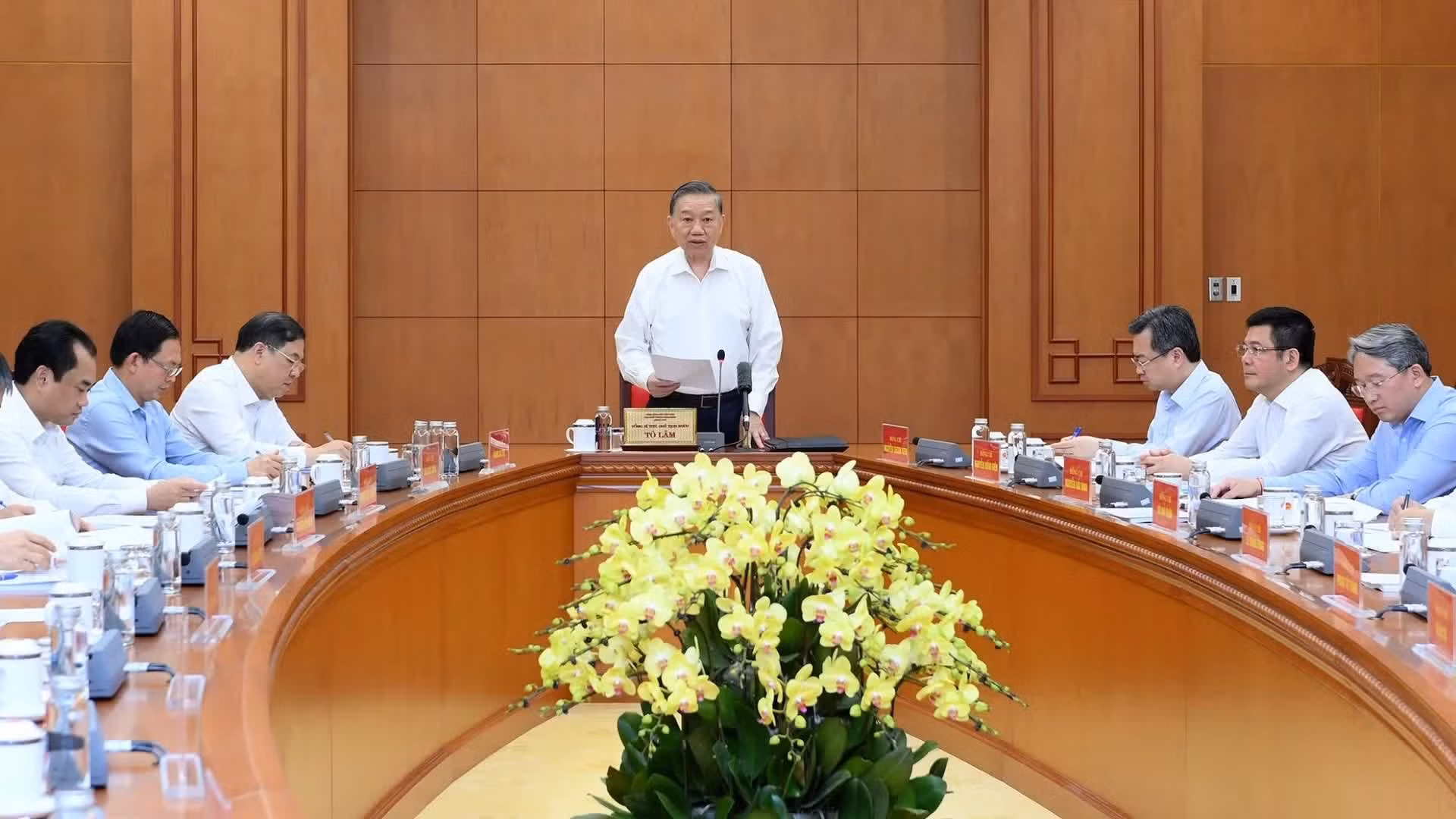 El secretario general del Partido Comunista y presidente de Vietnam, To Lam, en el evento.