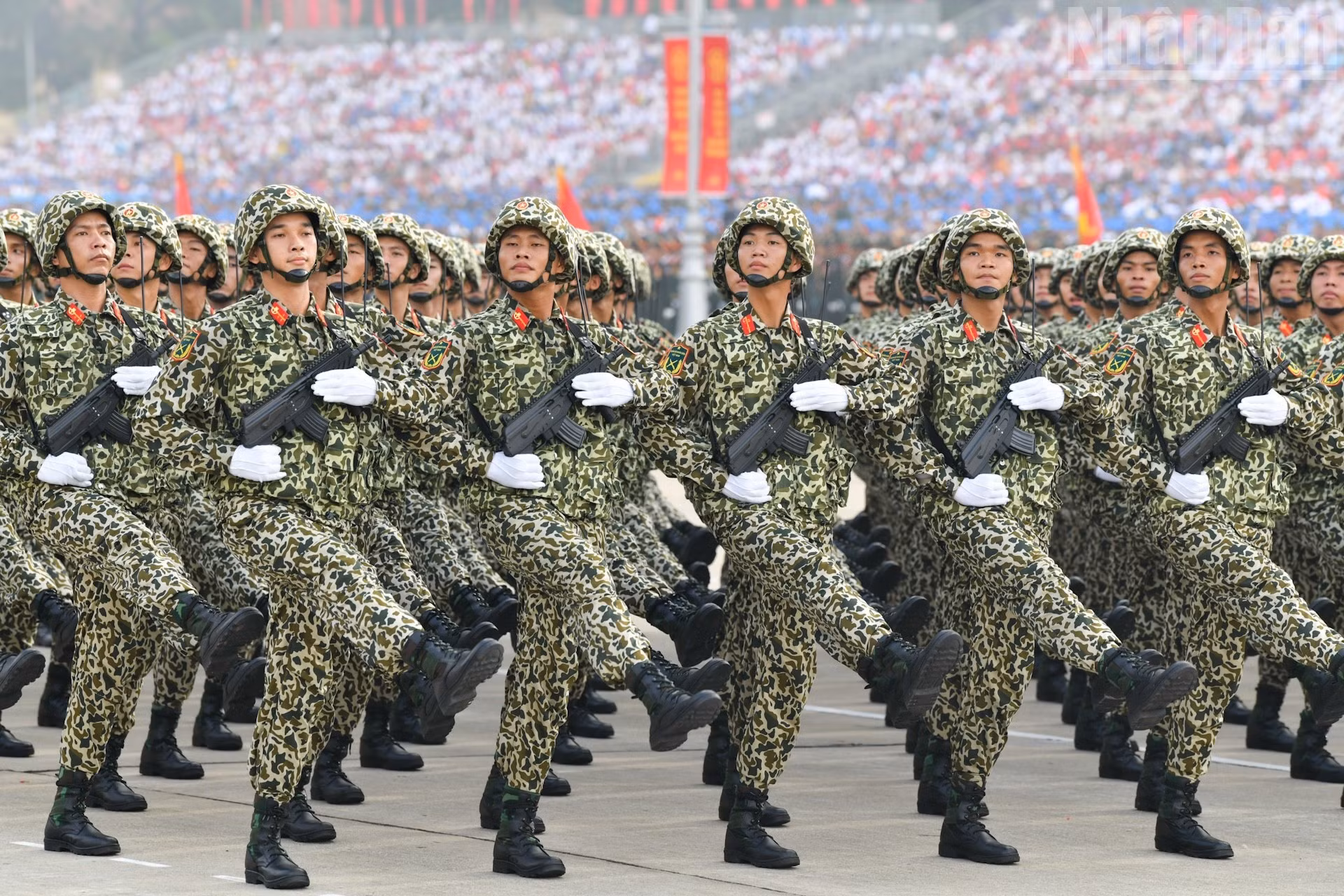 Formación de soldados de infantería.
