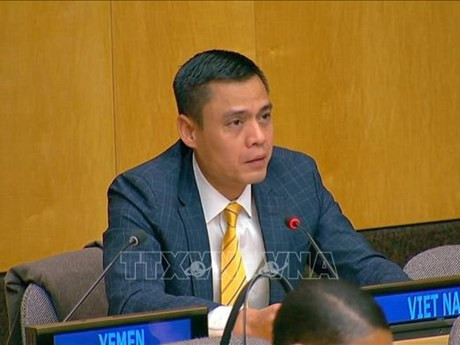 El embajador Dang Hoang Giang, jefe de la misión de Vietnam ante la ONU (Foto: VNA)
