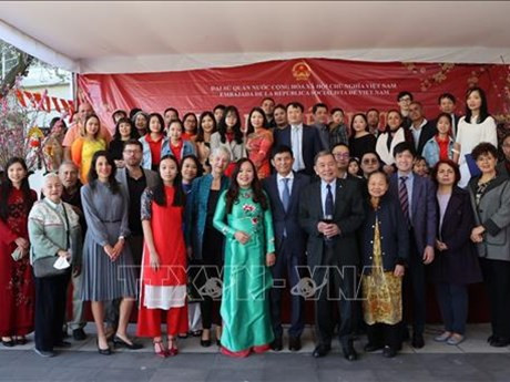 En la celebración del Tet organizada por la Embajada vietnamita en Mexico. (Fotografía: VNA)