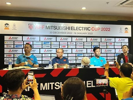 Panorama de la rueda de prensa (Fotografía: VNA)