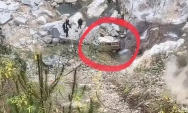 La escena del accidente en la provincia china de Guangxi el 19 de mayo. (Foto: chinanews)