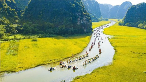 El complejo paisajístico Tam Coc-Bich Dong (Foto: VNA)