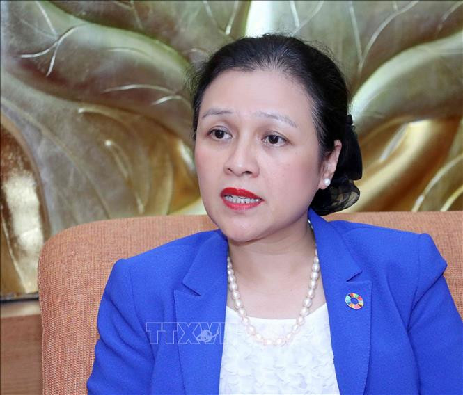 La presidenta de la Unión de Organizaciones de Amistad de Vietnam, Nguyen Phuong Nga (Fotografía:VNA)