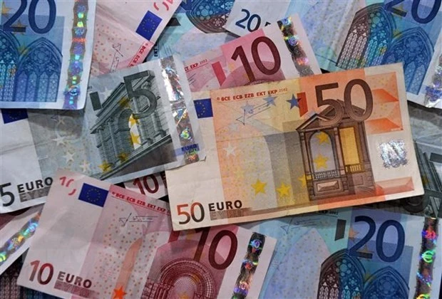 Monedas de 5,10, 20 y 50 euros. (Foto: AFP/VNA)