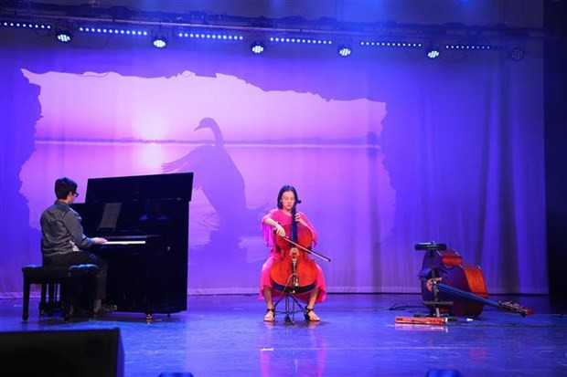 Una de las actuaciones artísticas en el programa (Foto:VNA)
