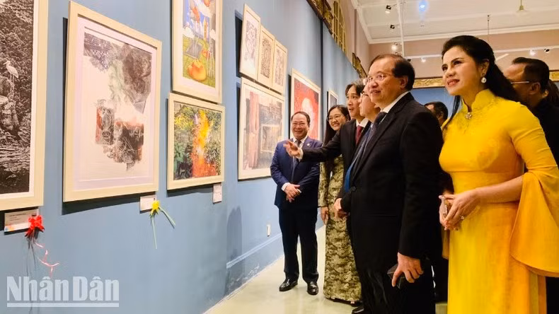 Inauguran exposición de pintura gráfica de la Asean 2024 ảnh 2