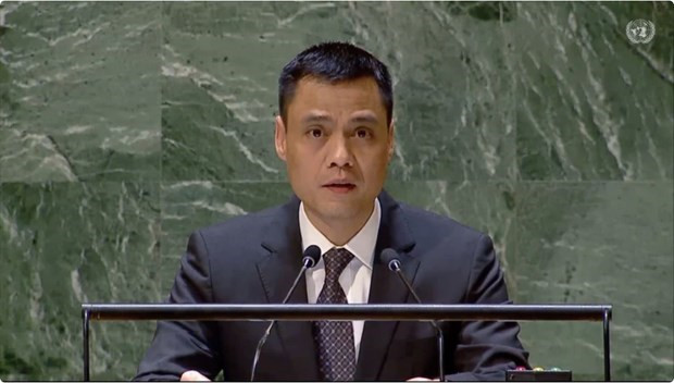 El embajador Dang Hoang Giang, jefe de la misión de Vietnam ante la ONU (Foto: VNA)