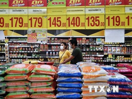 La venta de arroz en Tailandia (Fotografía: VNA)