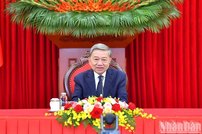 El secretario general del Partido Comunista de Vietnam, To Lam, en el evento (Foto: Nhan Dan)