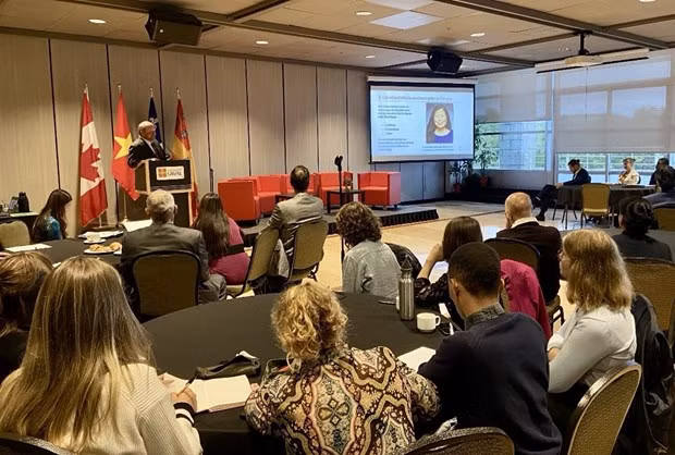 En el seminario "Vietnam, puerta de entrada al Indo-Pacífico para empresas de Quebec". (Foto: VNA)