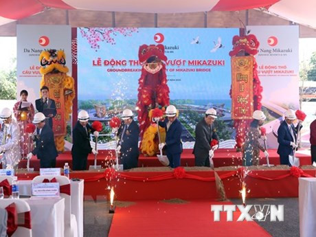 Inauguración de la construcción del paso elevado (Fotografía: VNA)