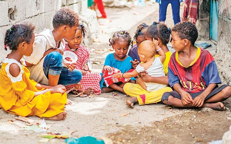 Niños en la ciudad de Adén, Yemen. (Fotografía: Naciones Unidas)