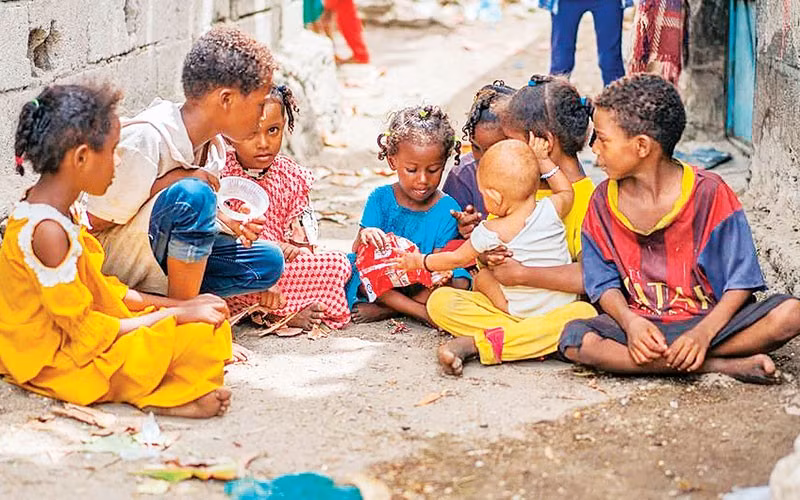 Niños en la ciudad de Adén, Yemen. (Fotografía: Naciones Unidas)