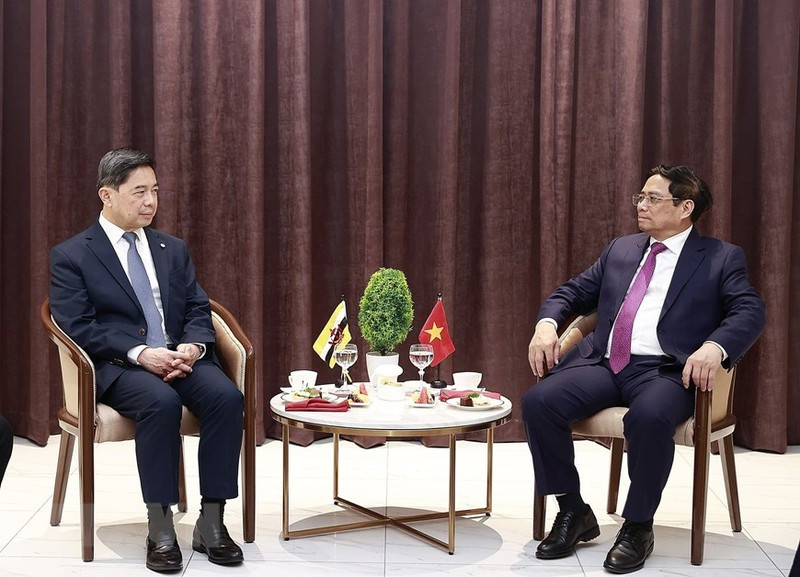 El premier Pham Minh Chinh en el encuentro (Foto: VNA)