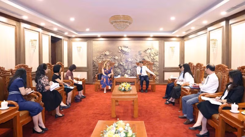 En el encuentro (Foto: Nhan Dan)