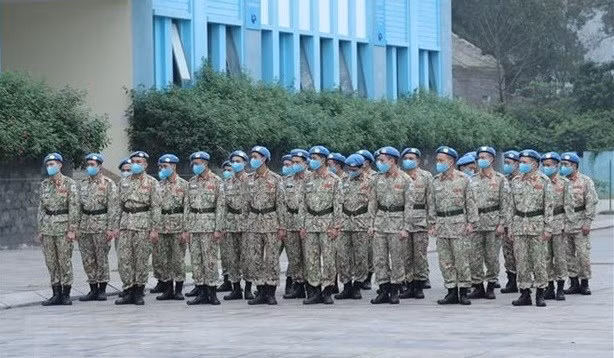 Oficiales de mantenimiento de la paz (Foto: VNA)