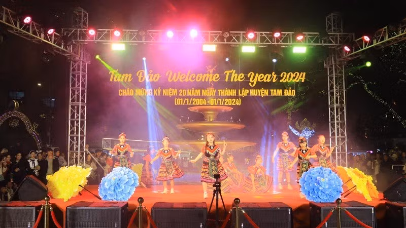 El programa artístico en ;a ciudad de Tam Dao