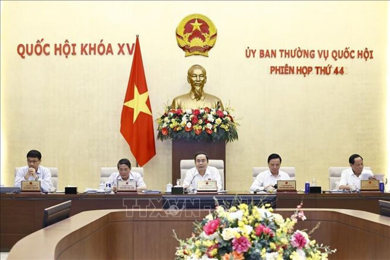 El presidente de la Asamblea Nacional de Vietnam, Tran Thanh Man, habla en el evento. (Foto: VNA)