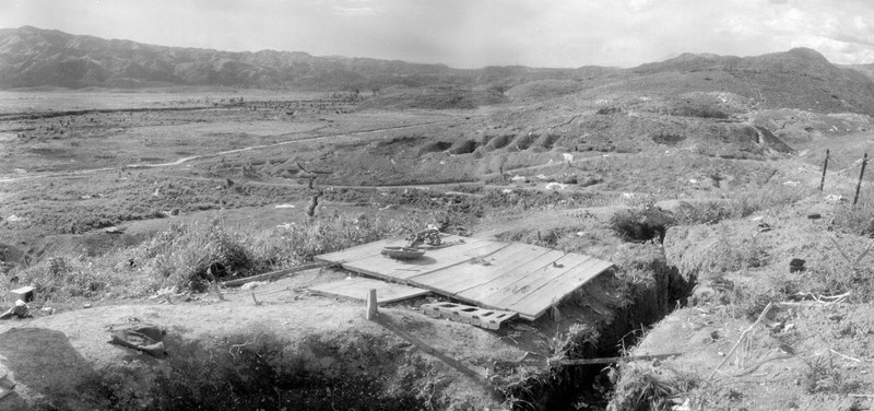 La zona oriental del enemigo en Muong Thanh después de ser atacada por el ejército vietnamita. (Foto: VNA)