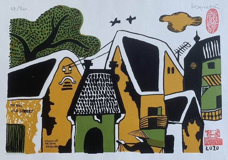 Una obra exhibida en la exposición (Foto: hanoimoi.com.vn)