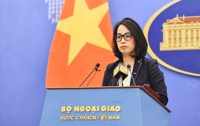 La portavoz adjunta de la Cancillería vietnamita Pham Thu Hang (Foto: thanhnien.vn)