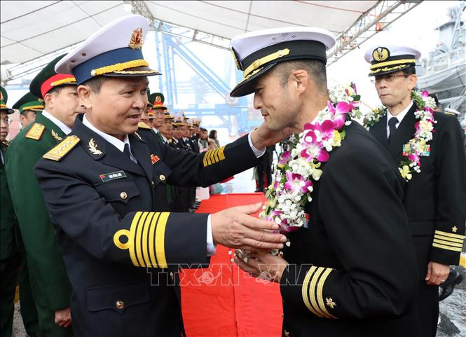 Acto de bienvenida a los oficiales japoneses (Foto: VNA)