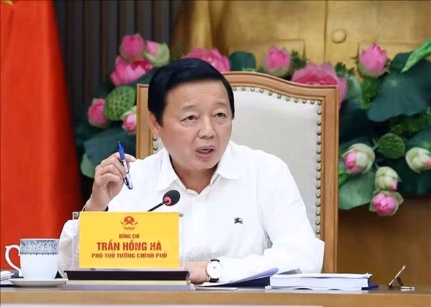 El viceprimer ministro vietnamita Tran Hong Ha interviene en la cita (Foto: VNA)