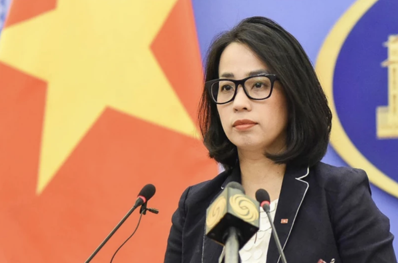La portavoz de la Cancillería vietnamita, Pham Thu Hang. 