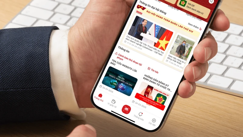 Noticias del periódico Nhan Dan en la aplicación VNeID.