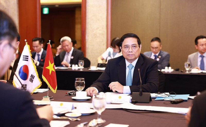 El primer ministro vietnamita, Pham Minh Chinh, en el evento (Foto: VNA)