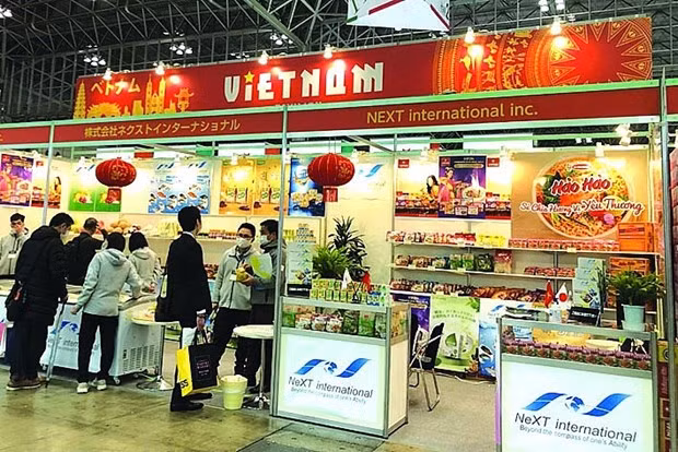 Pabellón vietnamita en la Exposición Internacional de Alimentos y Bebidas FOODEX de Japón 2022. Foto: Ministerio de Industria y Comercio