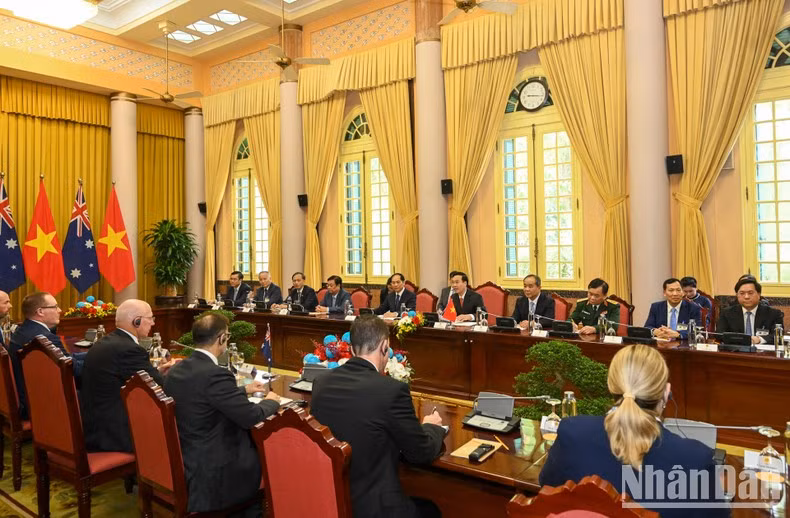 El panorama de la reunión. (Foto: Nhan Dan)