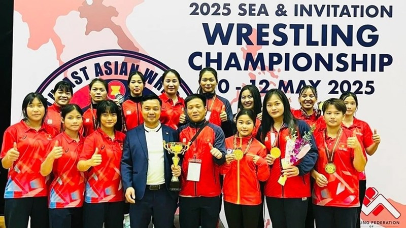 El equipo de lucha libre vietnamita.