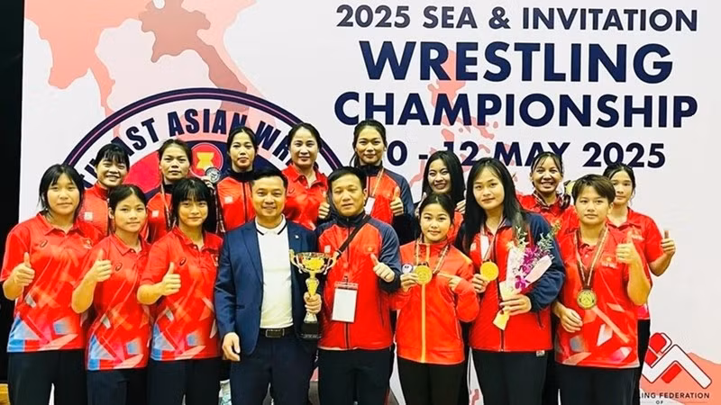 El equipo de lucha libre vietnamita.