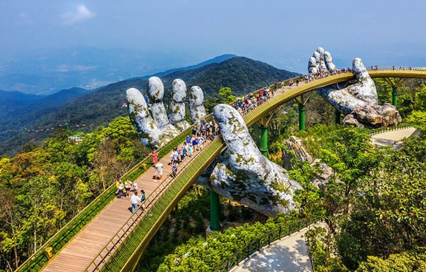 El puente dorado en Da Nang (Fotografía: VNA)