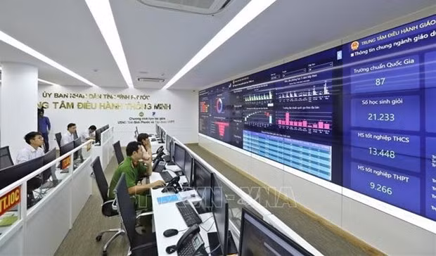 El centro de gestión inteligente de la provincia de Binh Phuoc (Foto: VNA)