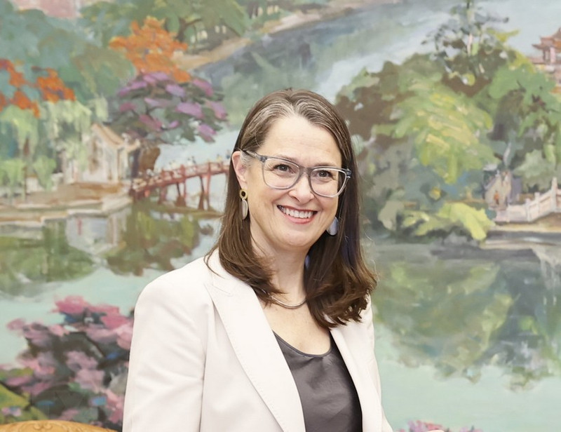 La embajadora de Canadá en Cambio Climático, Catherine Stewart. (Foto: VNA)