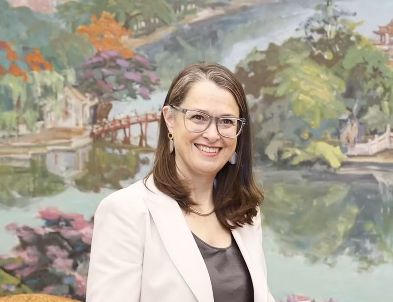 La embajadora de Canadá en Cambio Climático, Catherine Stewart. (Foto: VNA)