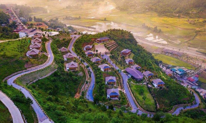 La zona de turismo relajado Le - Chapa en la comuna de Tu Le, distrito de Van Chan. (Foto: VNA)
