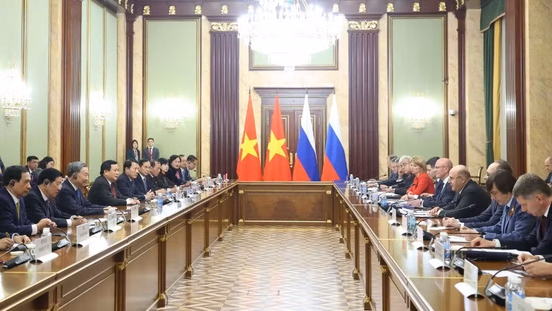 Escena de la reunión. (Fotografía: VNA)