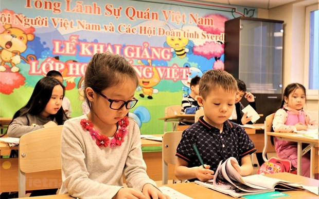 Una clase de idioma vietnamita en la ciudad rusa de Ekaterimburgo. (Fotografía: VNA)