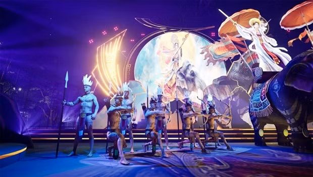 El diseño del espectáculo 3D del 15 de febrero. (Fotografía: qdnd.vn)