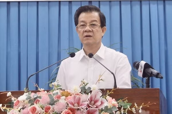 El miembro del Comité Central del Partido y secretario del Comité partidista en la provincia sureña de An Giang, Le Hong Quang. (Fotografía: VNA)