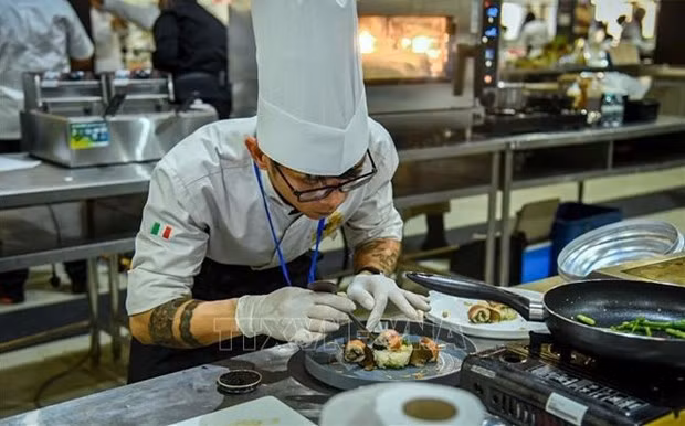 Doan Thanh Dien en el concurso. (Fotografía: VNA)