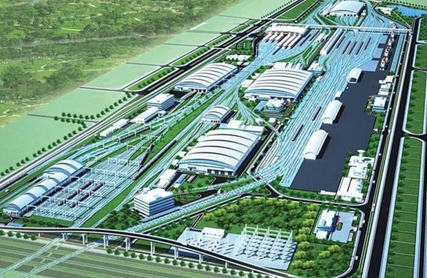 El complejo de estación de ferrocarril de Ngoc Hoi.