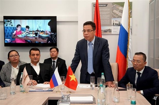 El embajador de Vietnam en Rusia, Dang Minh Khoi, en el encuentro. (Fotografía: VNA)