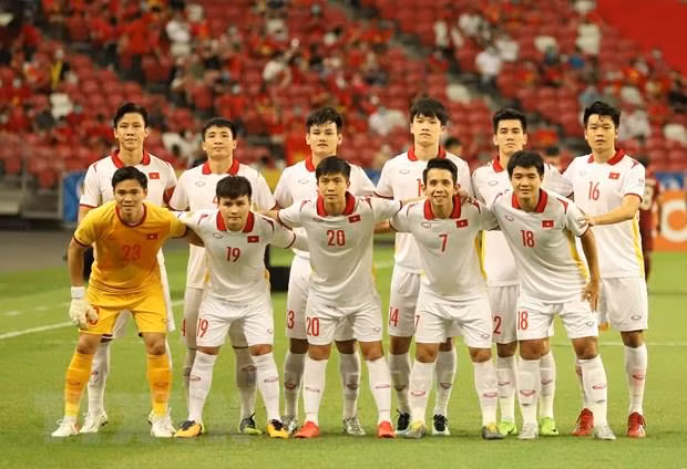 Selección nacional de fútbol de Vietnam. (Fotografía: VNA)
