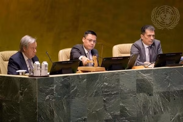 Vietnam cumple con éxito su mandato de vicepresidente de la 77 Asamblea General de la ONU. (Fotografía: VNA)